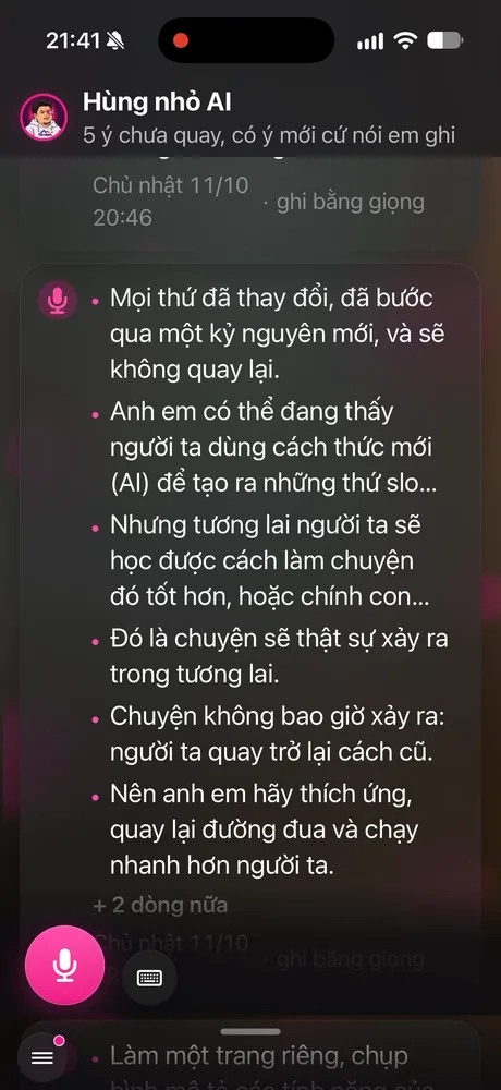 Màn Ghi ý tưởng: ý vừa nói được ghi thành gạch đầu dòng, nỗi lo khách hay hỏi xếp theo số người quan tâm