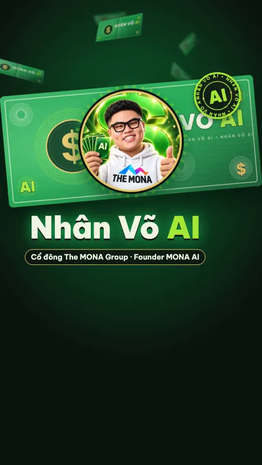 Màn kết tờ tiền có ảnh đại diện Nhân Võ AI
