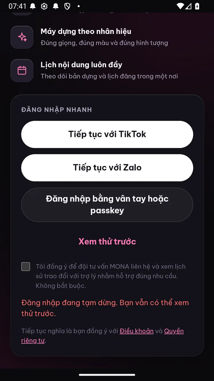 Ảnh thật minh hoạ Đăng nhập bằng vân tay, không mật khẩu