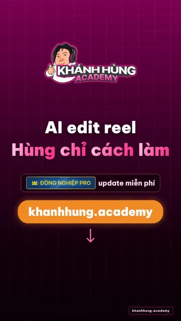 Cảnh kết theo bộ nhận diện Khánh Hùng Academy: logo, tiêu đề, nút khanhhung.academy