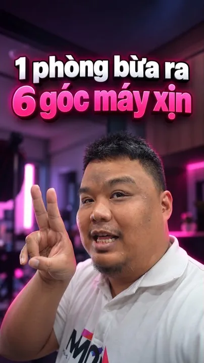Ảnh bìa video 1 phòng bừa ra 6 góc máy xịn, anh Khánh Hùng giơ hai ngón tay