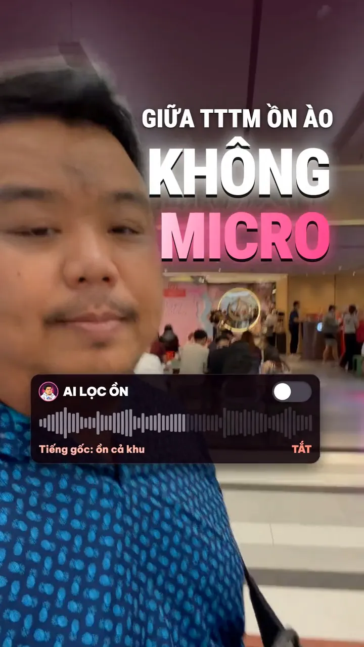 Quay giữa trung tâm thương mại, không cần micro