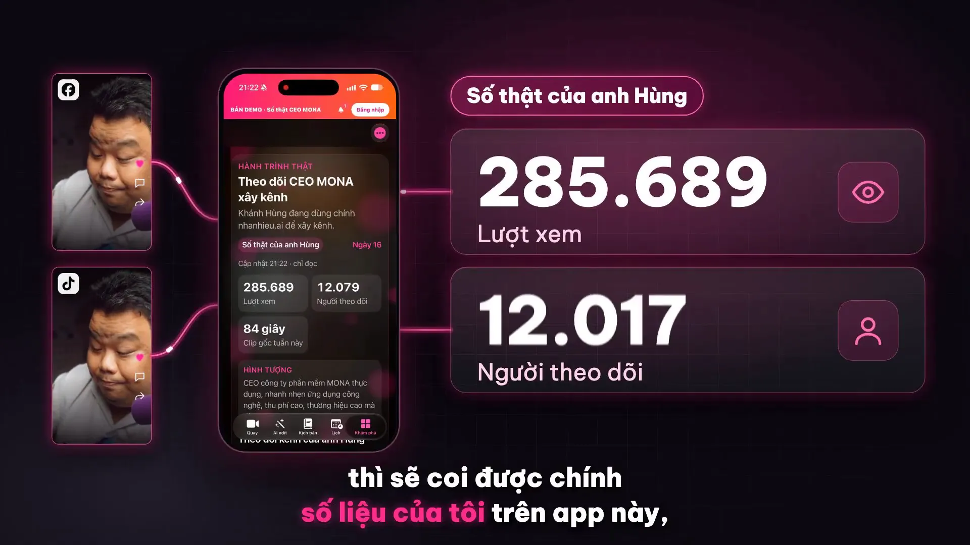 nhanhieu.ai bản store + tính năng Live (video ngang)